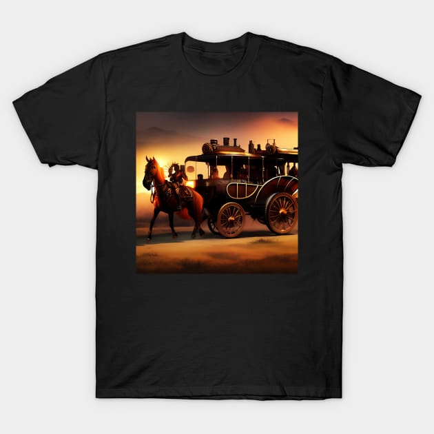 SteamPunk Wild, Wild, West, Way, Way, Way, Out T-Shirt by AlienVisitor